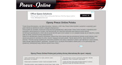 Desktop Screenshot of opony-pneus-online.pl